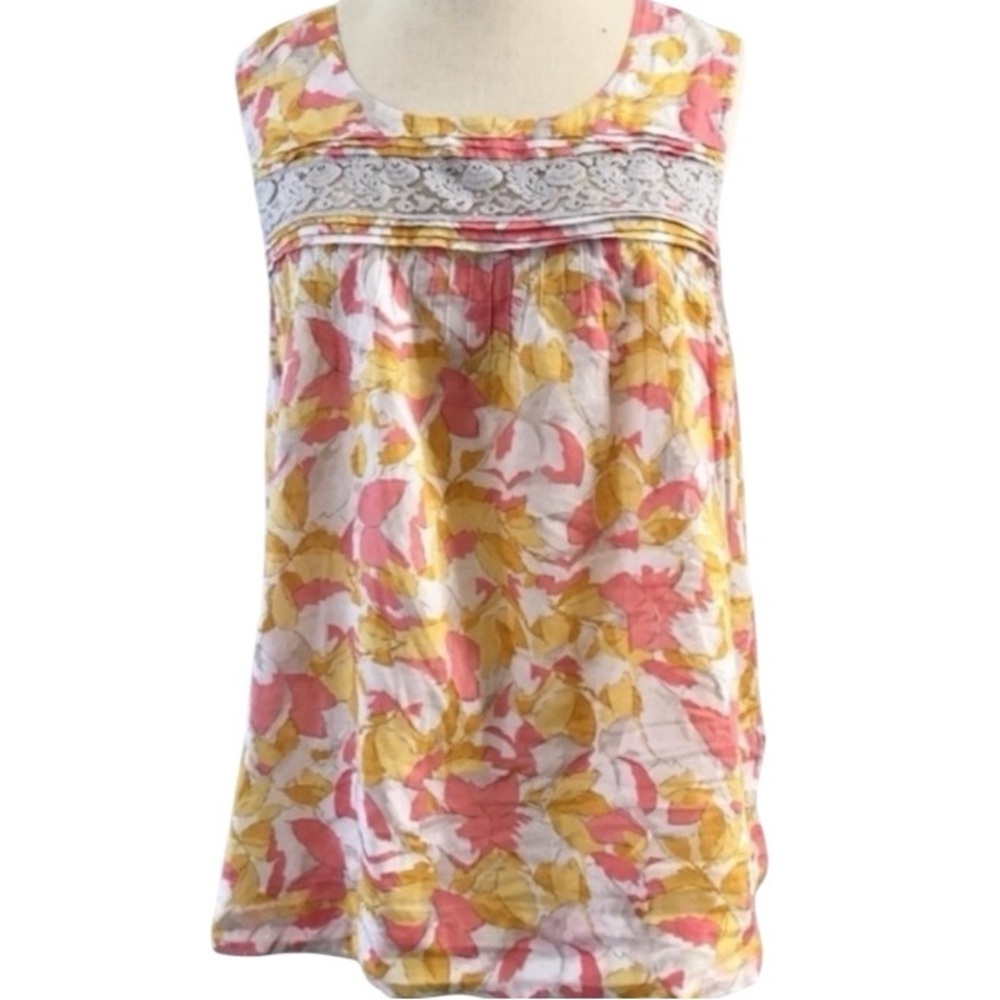 Meadow Rue Anthropologie Womenβs Sleeveless Cotton Lightweight Flowy Top 6